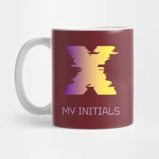 Letter X Initials Unique Name T-Shirt Mug